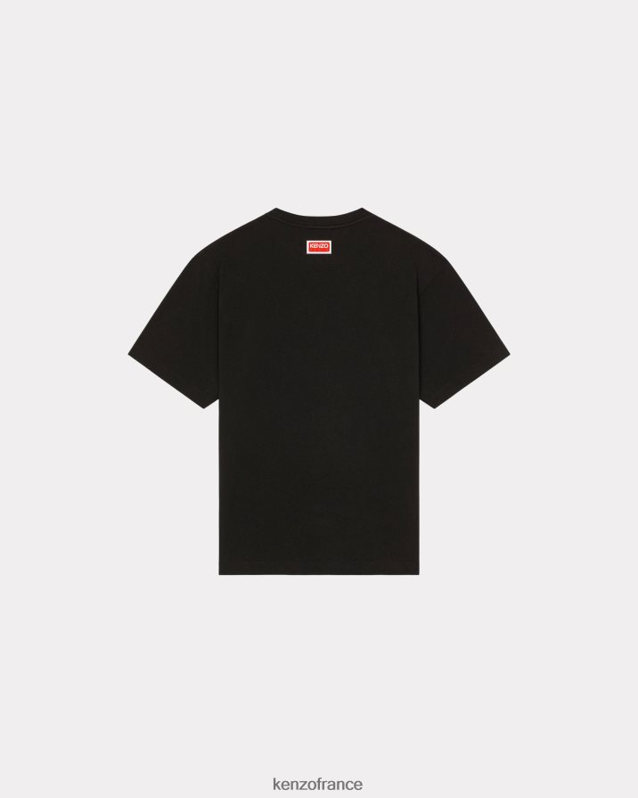 vêtements Kenzo t-shirt oversize 'varsity jungle' d'éléphant noir Hommes LFF6X0352