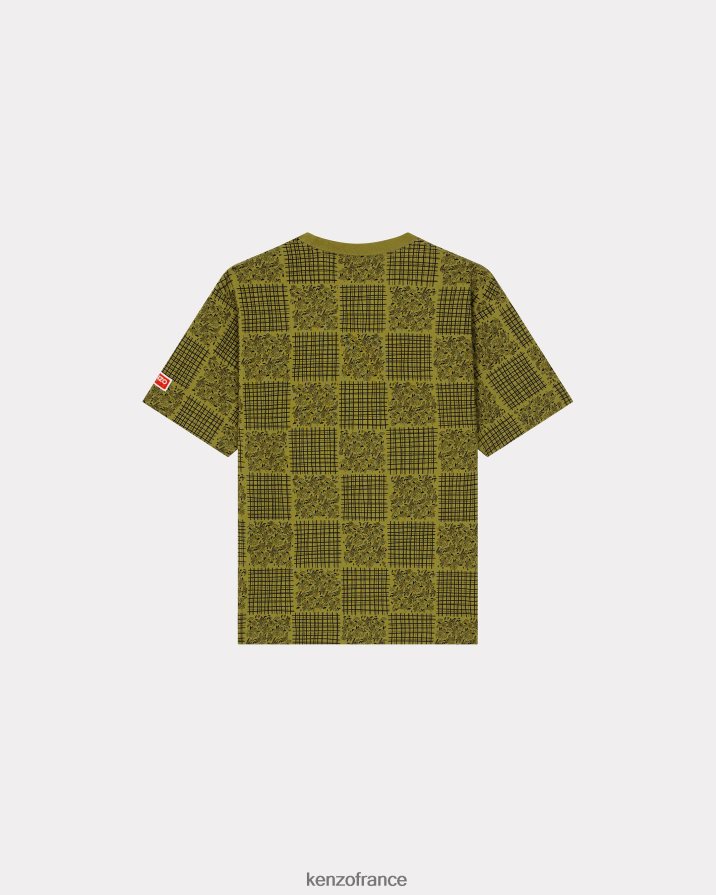 vêtements Kenzo t-shirt patchwork kaki Hommes LFF6X0242