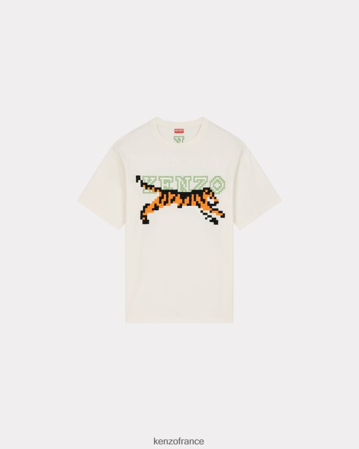 vêtements Kenzo t-shirt "pixel" blanc cassé Hommes LFF6X0189