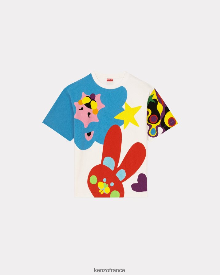 vêtements Kenzo t-shirt surdimensionné blanc cassé Hommes LFF6X0294