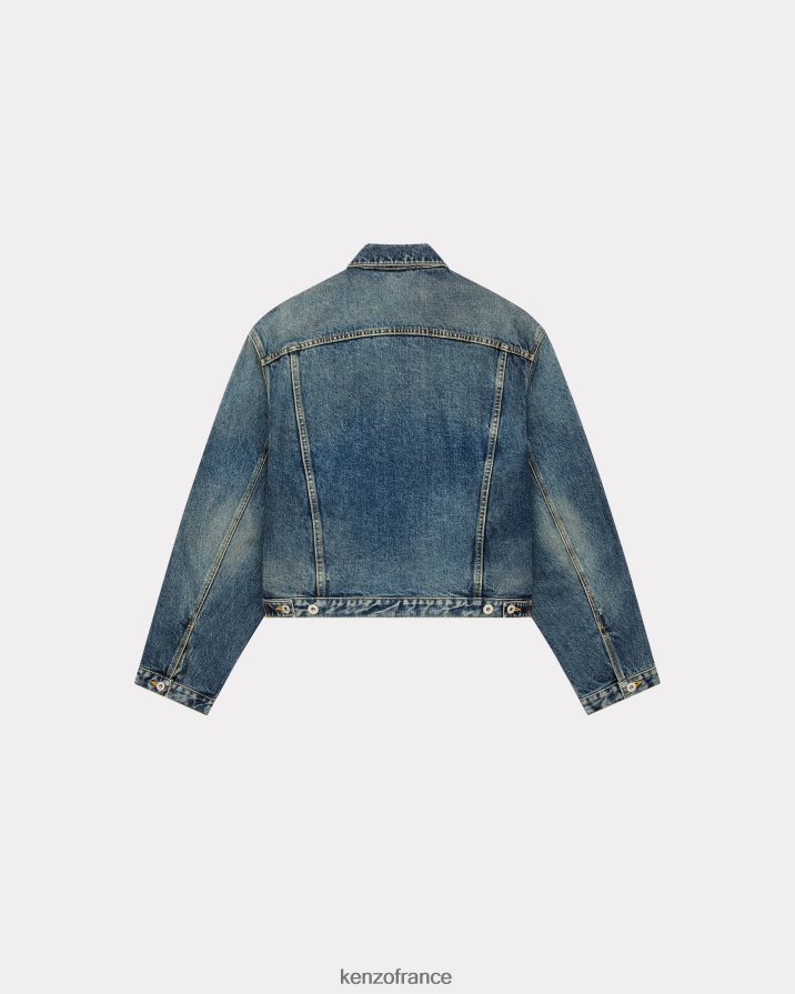 vêtements Kenzo veste camionneur en jean denim bleu pierre moyen Hommes LFF6X032