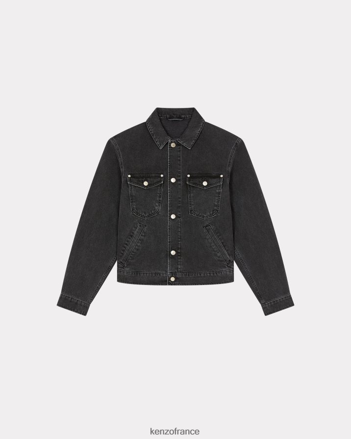 vêtements Kenzo veste en jean noir Hommes LFF6X0168