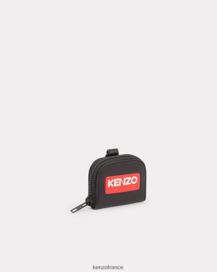 accessoires Kenzo étui airpods en cuir paris noir unisexe LFF6X0879