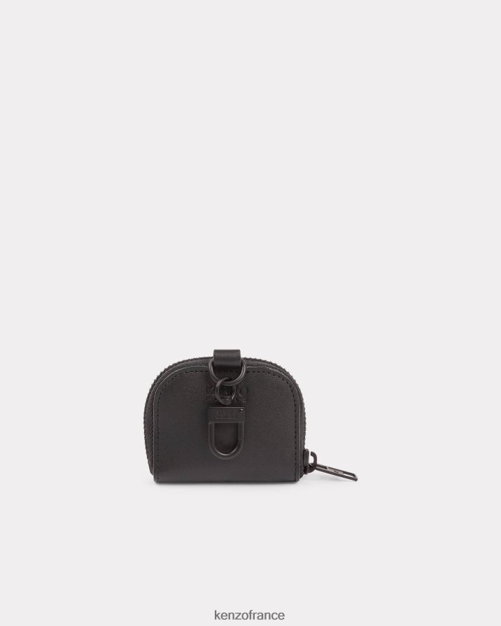 accessoires Kenzo étui airpods en cuir paris noir unisexe LFF6X0879
