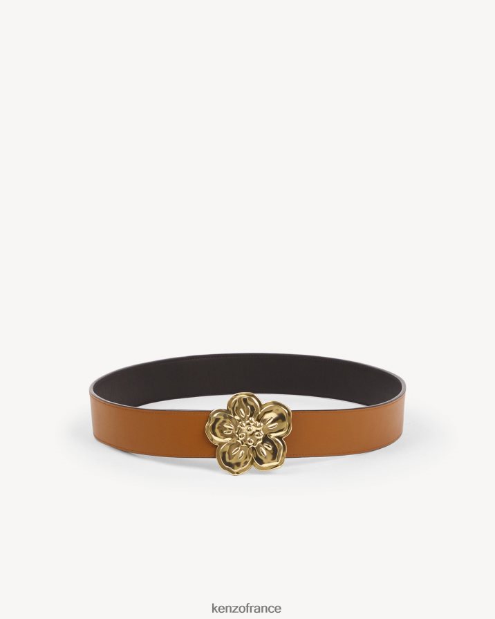 accessoires Kenzo ceinture réversible large fleur de boke m noir unisexe LFF6X0806