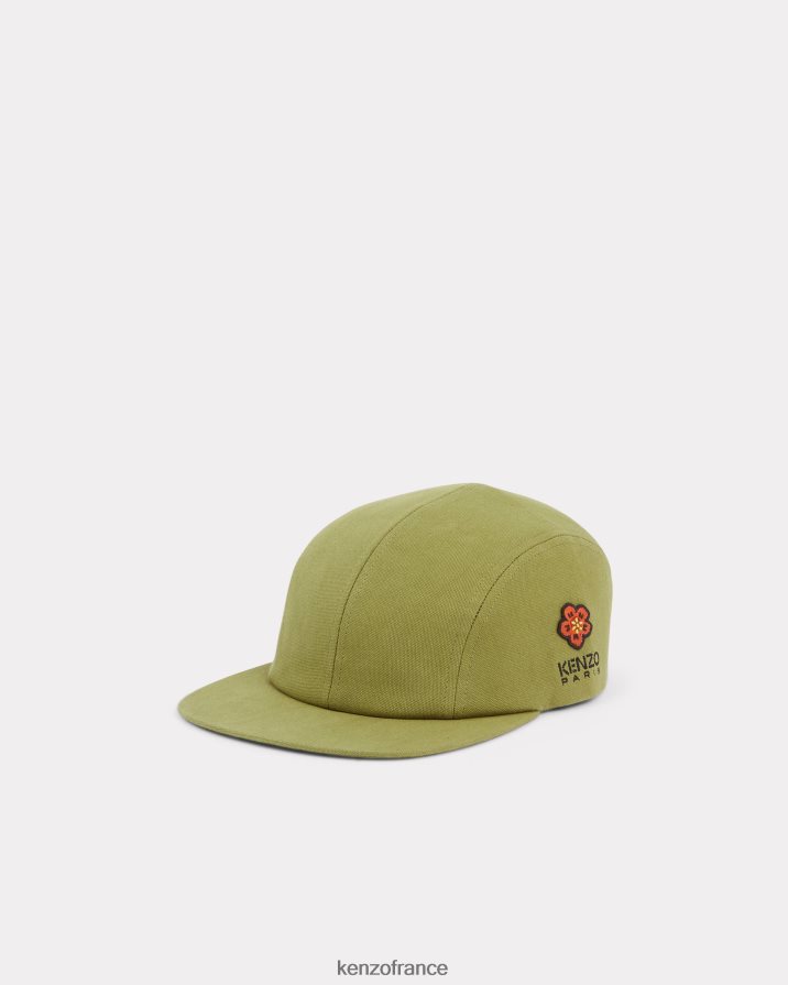 accessoires Kenzo casquette de baseball à écusson de fleur de boke kaki unisexe LFF6X0831