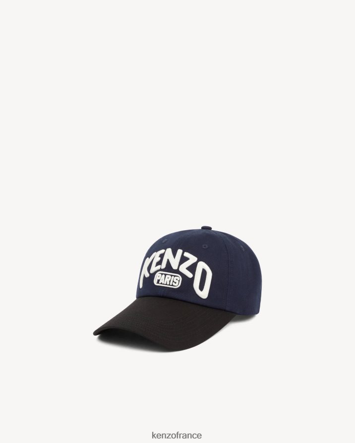 accessoires Kenzo casquette de baseball paris avec visière longue bleu marine unisexe LFF6X0802