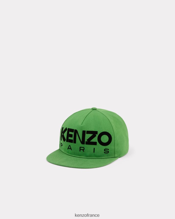 accessoires Kenzo casquette de baseball parisienne herbe verte unisexe LFF6X0829