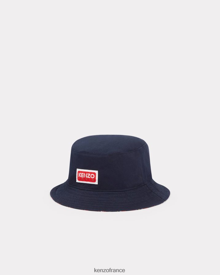 accessoires Kenzo chapeau bob réversible bleu nuit unisexe LFF6X0830