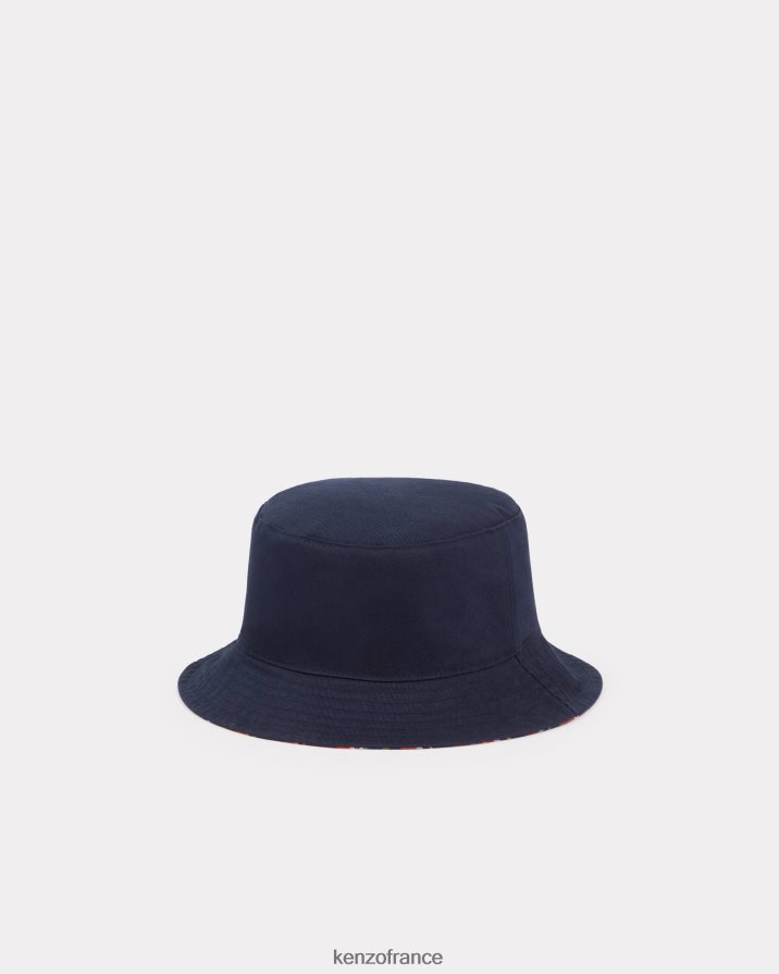 accessoires Kenzo chapeau bob réversible bleu nuit unisexe LFF6X0830