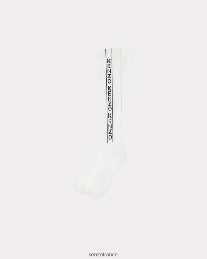 accessoires Kenzo chaussettes hautes blanc cassé unisexe LFF6X0947