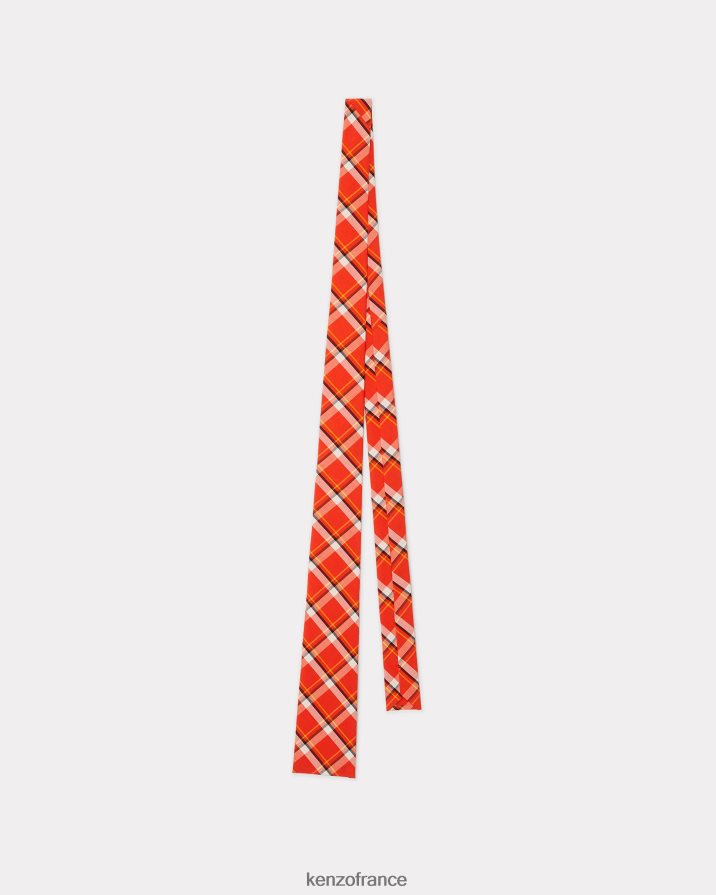 accessoires Kenzo cravate à carreaux rouge moyen unisexe LFF6X0905