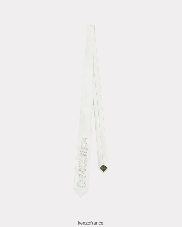 accessoires Kenzo foulard en soie de Hana ditzy blanc cassé unisexe LFF6X0945