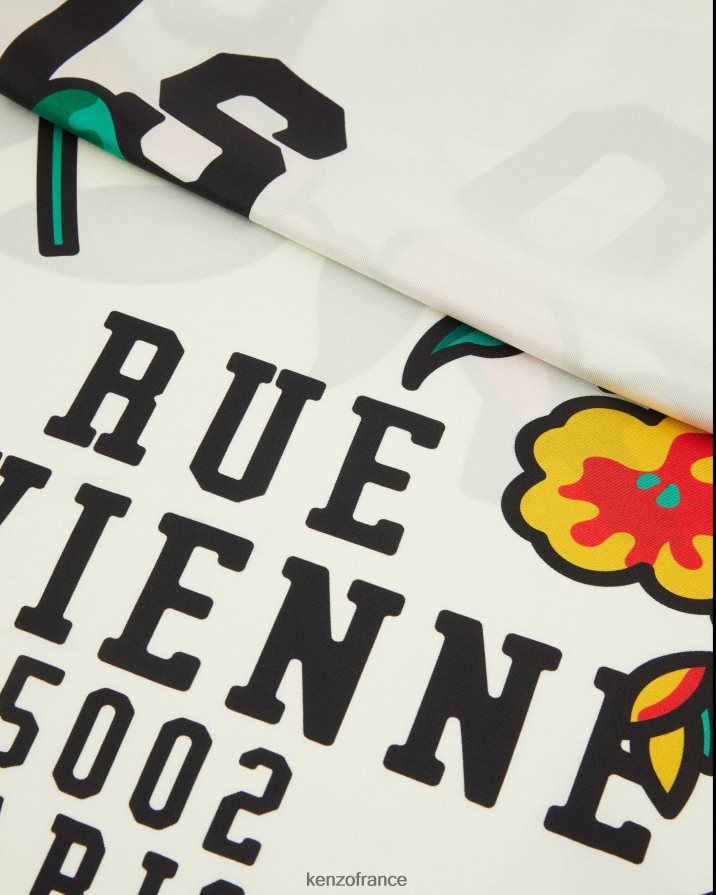 accessoires Kenzo carré de soie bouquet blanc cassé unisexe LFF6X0907