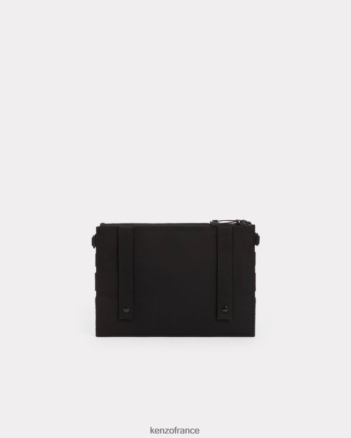 accessoires Kenzo grand sac enveloppe à bandoulière jungle noir unisexe LFF6X0940