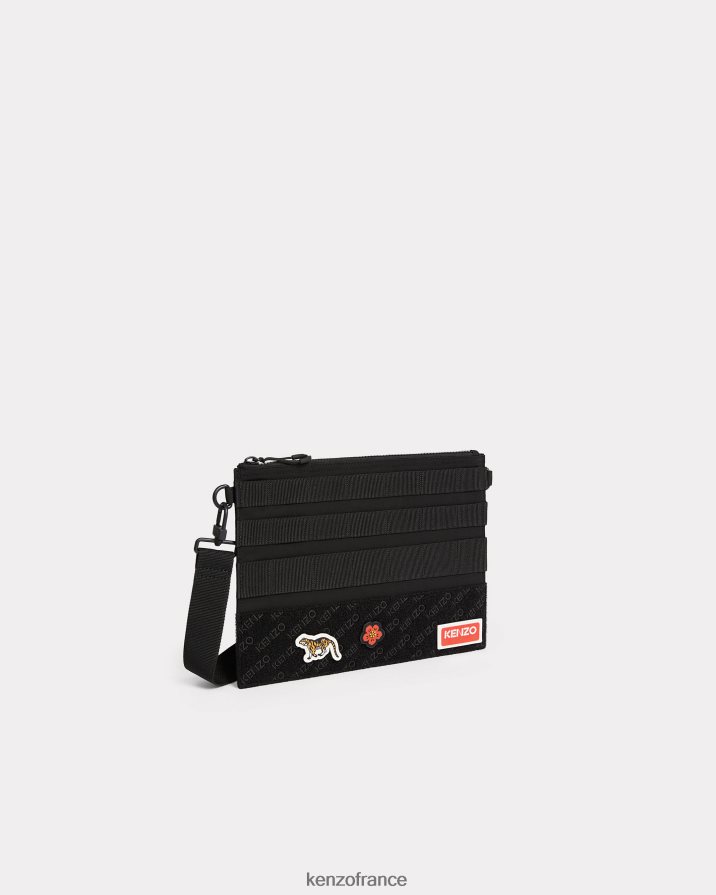 accessoires Kenzo grande pochette jungle noir unisexe LFF6X0865