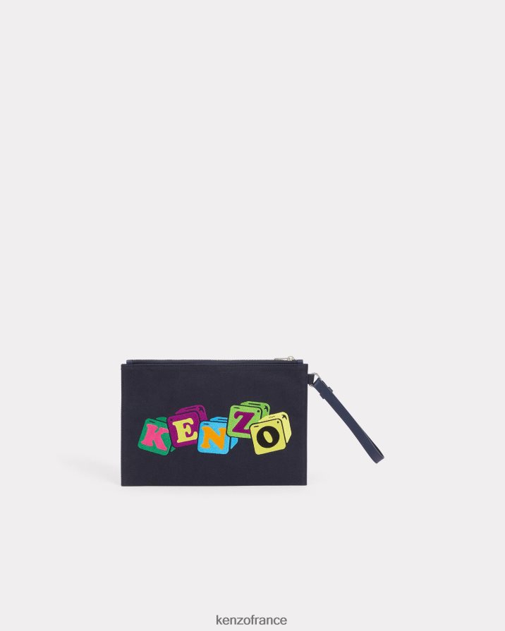 accessoires Kenzo pochette Boké bleu marine unisexe LFF6X0880