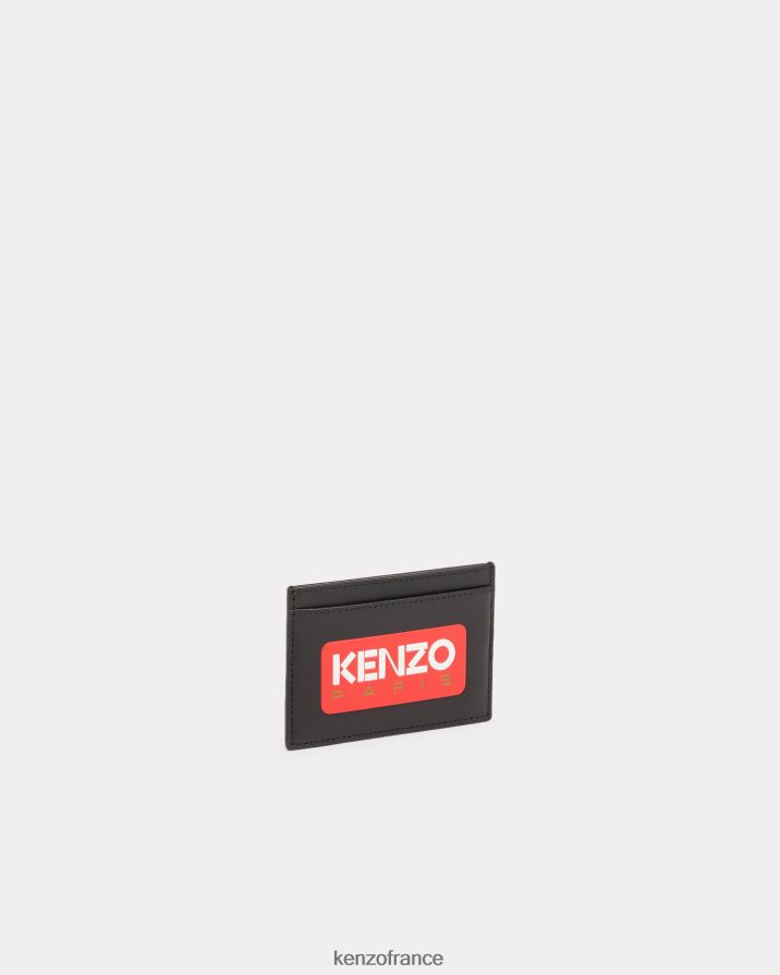 accessoires Kenzo porte-cartes en cuir paris noir unisexe LFF6X0926