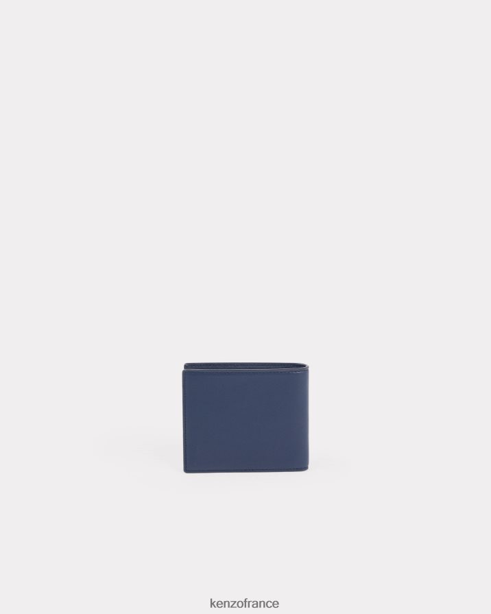 accessoires Kenzo portefeuille en cuir paris bleu nuit unisexe LFF6X0883