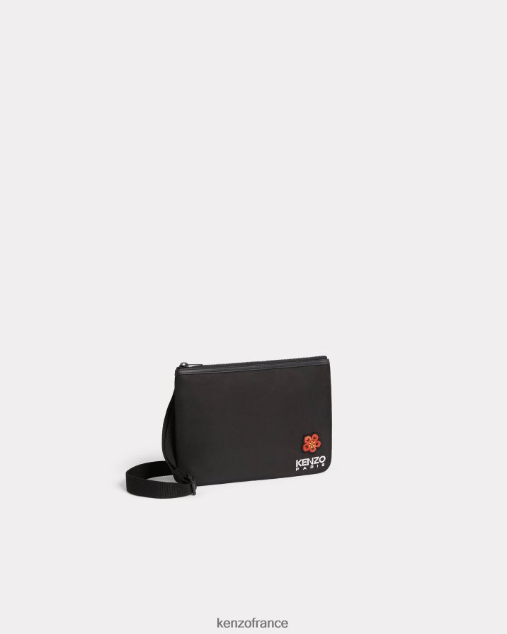 accessoires Kenzo sac à bandoulière à écusson noir unisexe LFF6X0890