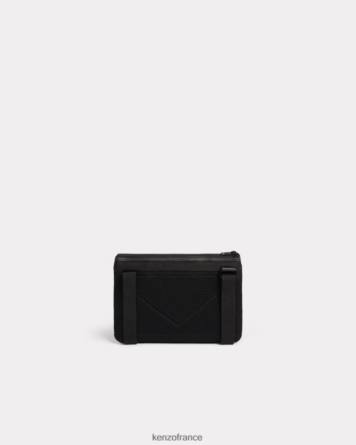 accessoires Kenzo sac à bandoulière à écusson noir unisexe LFF6X0890
