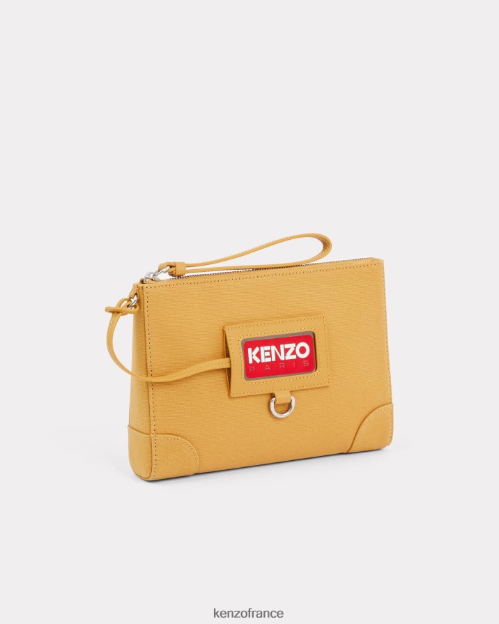 accessoires Kenzo sac à main paris à dragonne chameau unisexe LFF6X0916