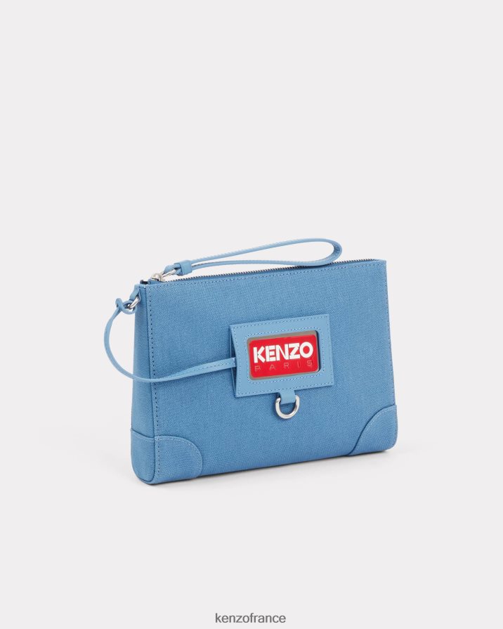 accessoires Kenzo sac à main paris à dragonne cyan unisexe LFF6X0923