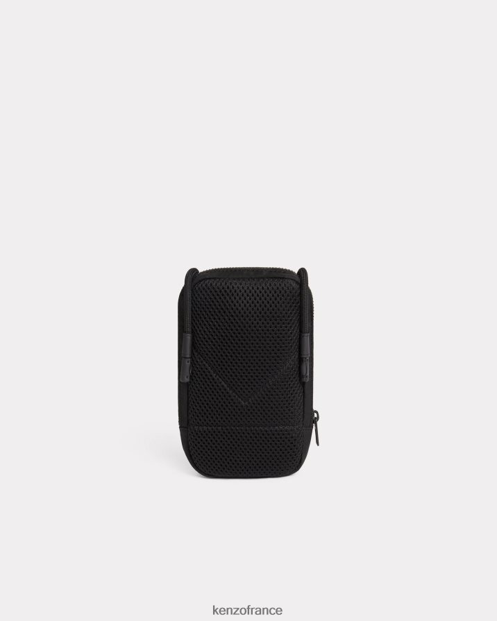 accessoires Kenzo support de téléphone à bandoulière avec écusson noir unisexe LFF6X0846